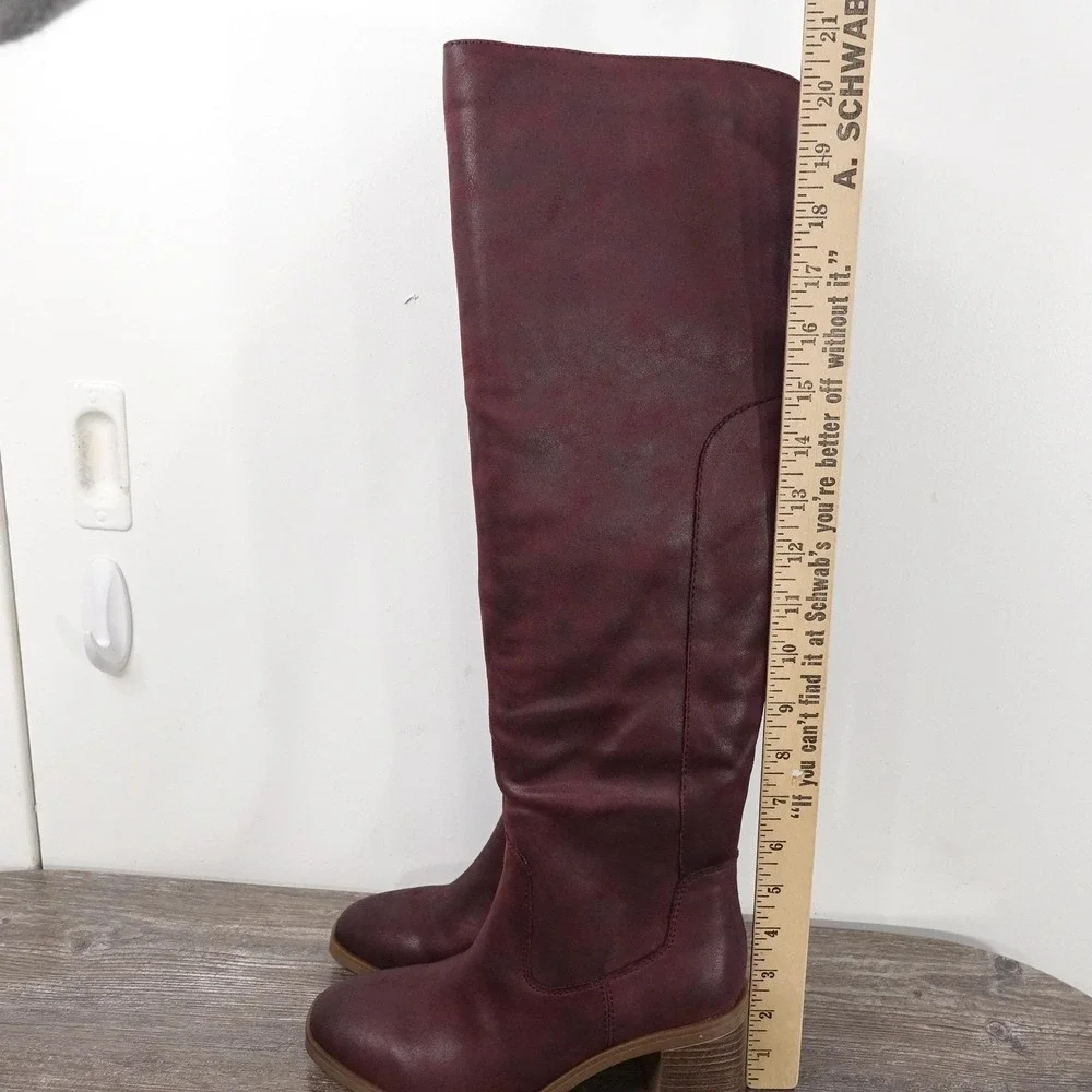 New! Frye & Co Lyanna Boots Womens Size 6 Red Over The Knee Riding Boot‎